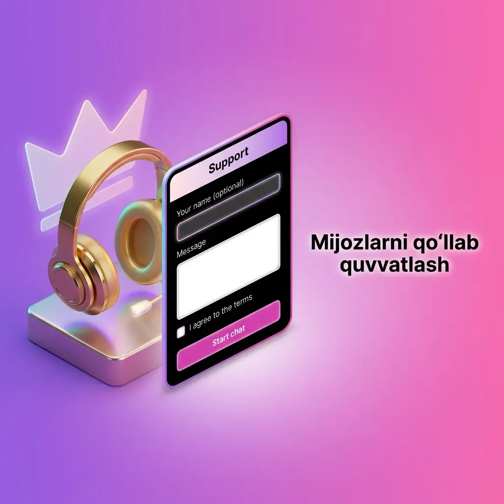 Win2Chill ilovasida mijozlarni qo‘llab-quvvatlash: jonli suhbat, elektron pochta va yordam markazi