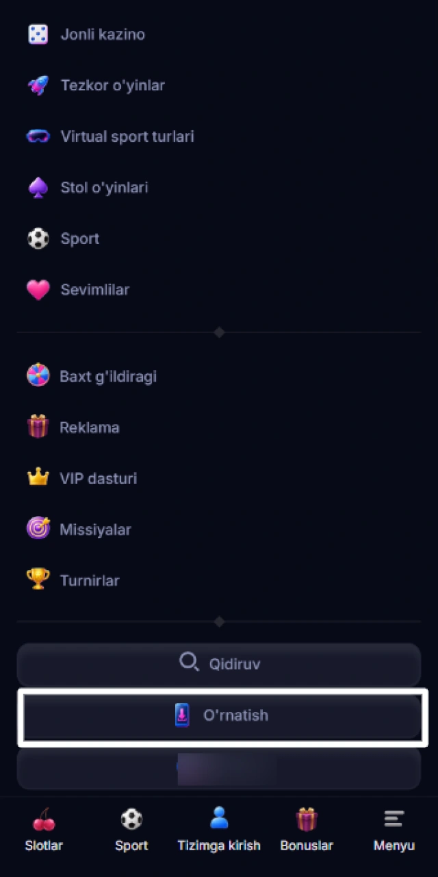 Android uchun Win2Chill APK faylini yuklab olish tugmasini bosish.