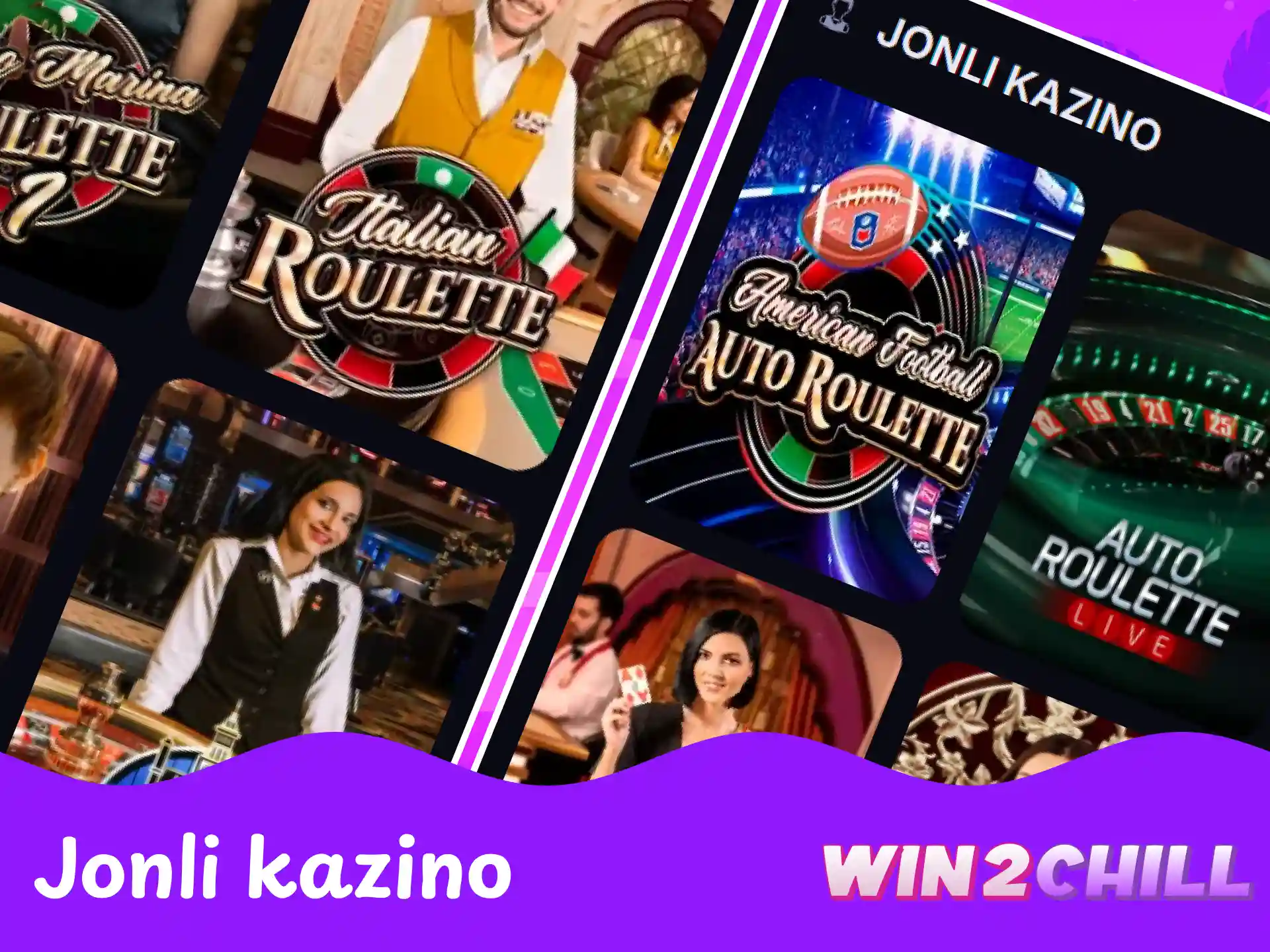Win2Chill jonli kazinosida real dilerlar bilan o‘yinlar.